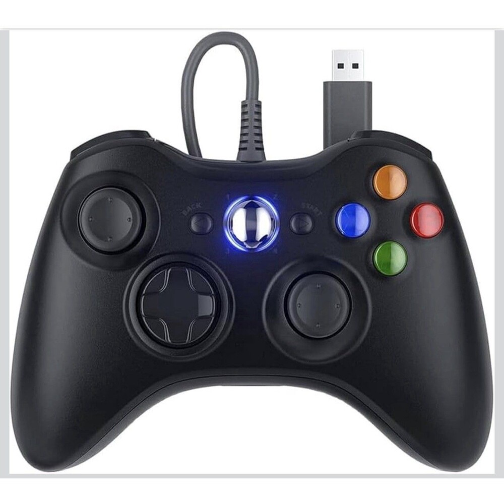 Wired Xbox 360 Controller Gamepad for 360 S E PC Windows 11 10 8 7